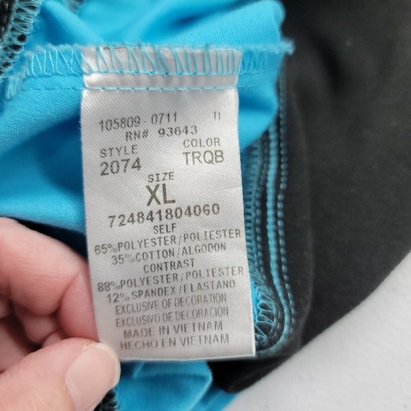 CHEROKEE Women’s Scrub Pants Plus Size 1XL Style 2074 Teal Stretch Waist - Picture 15 of 16